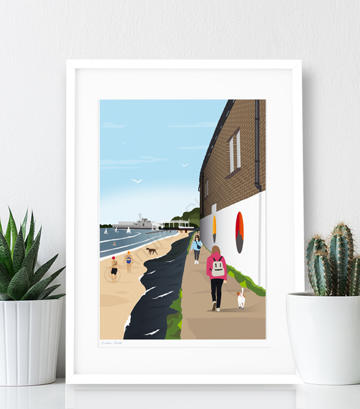 Old Leigh to Chalkwell Cinder Path Poster Print