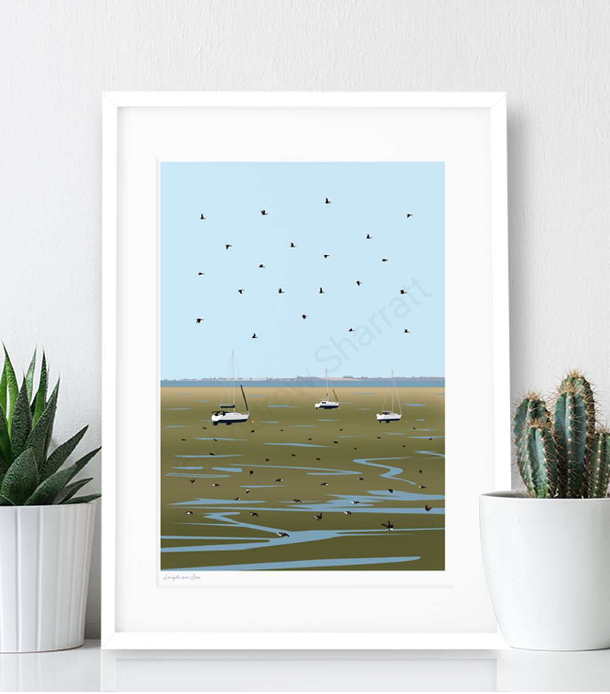 Leigh on Sea Mud Flats Poster Print