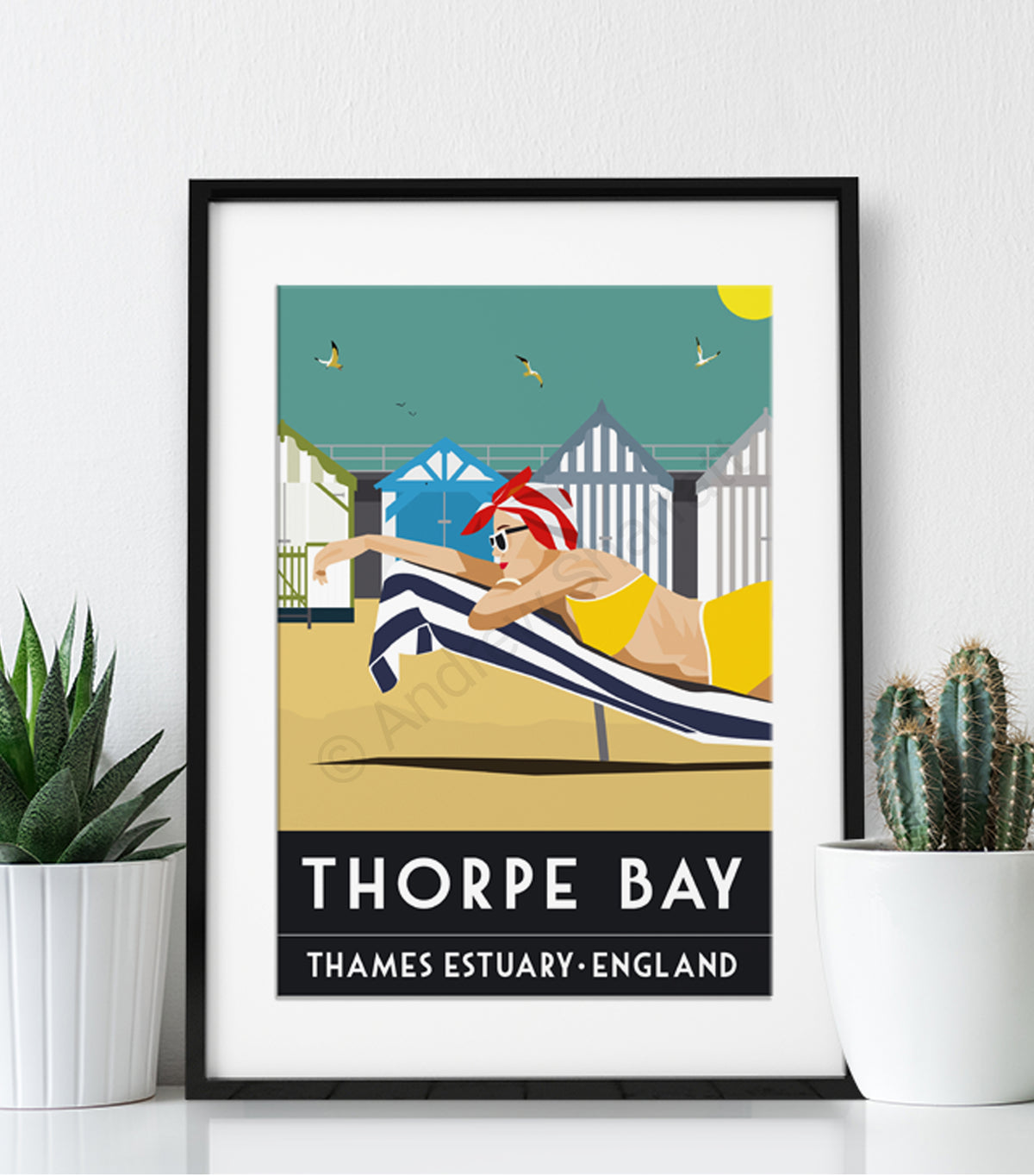 Vintage Thorpe Bay Poster Print