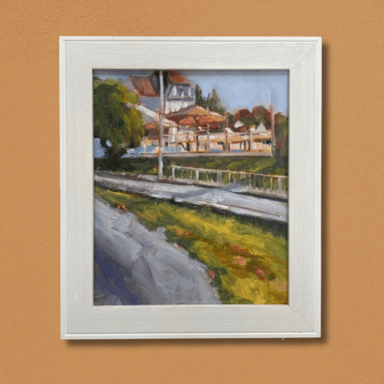 Sunlit garden - Original painting