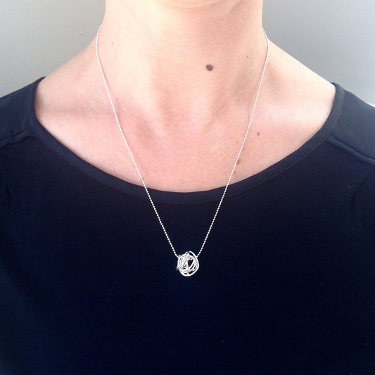 Wire Ball pendant necklace