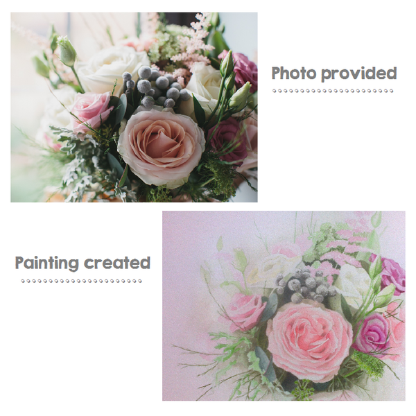 Flower Bouquet painting - Commission
