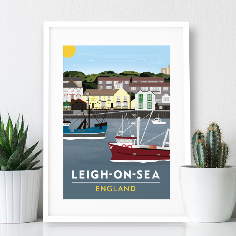 Old Leigh Poster print
