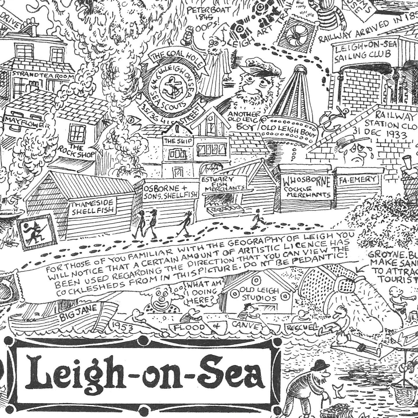 Leigh Illustrated History print