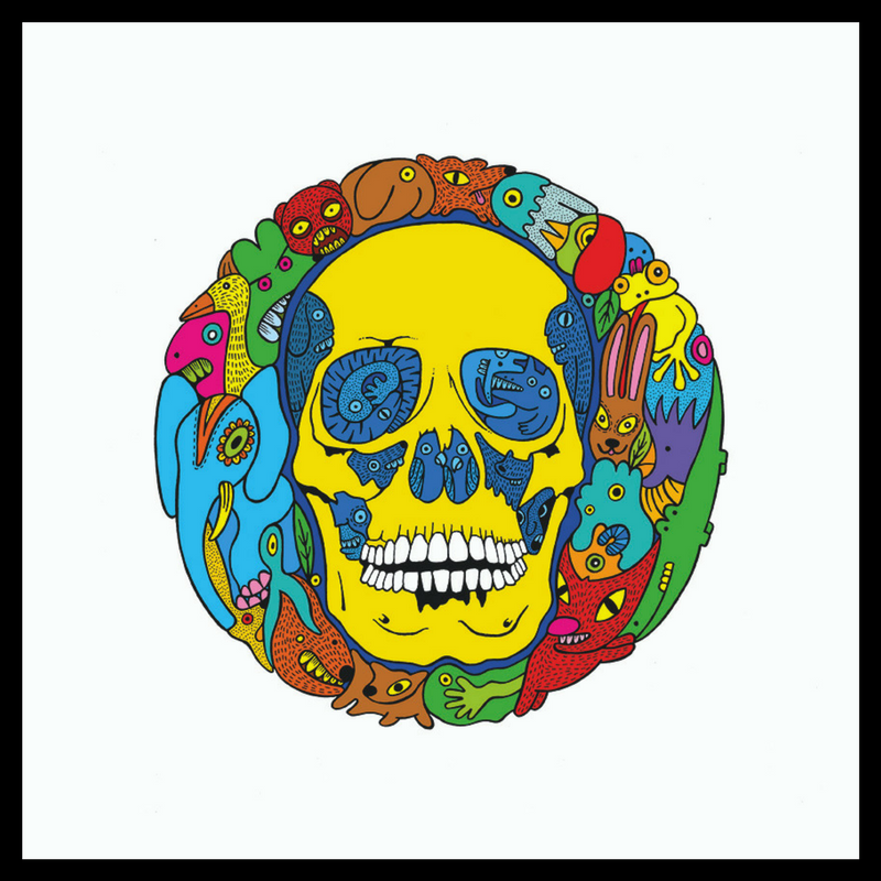 Yellow Skull print