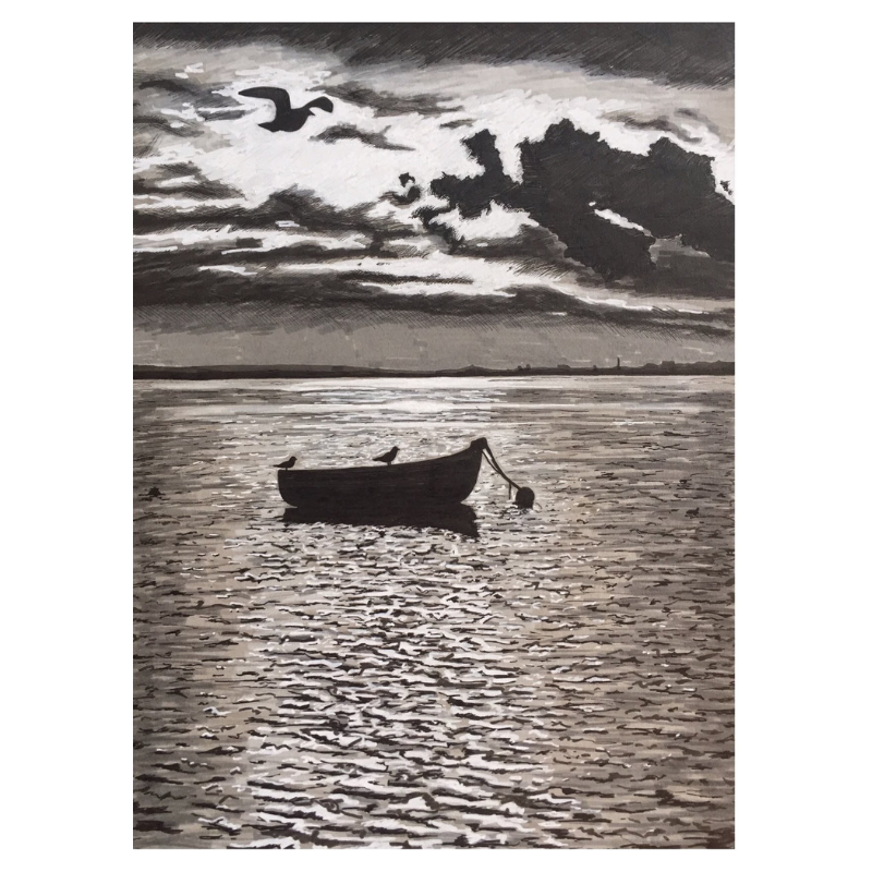 Estuary Silhouette Print