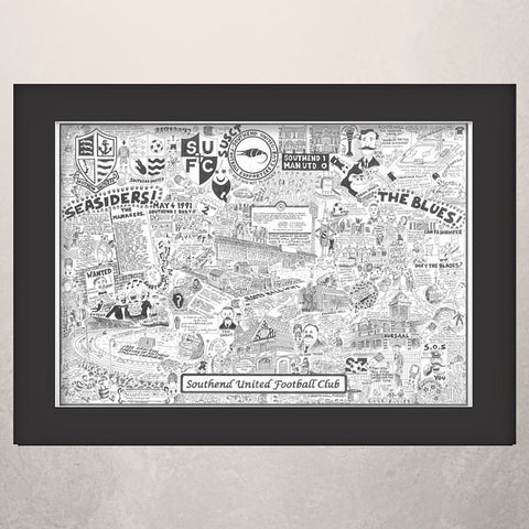 Southend United Football Club (SUFC) Illustrated History print