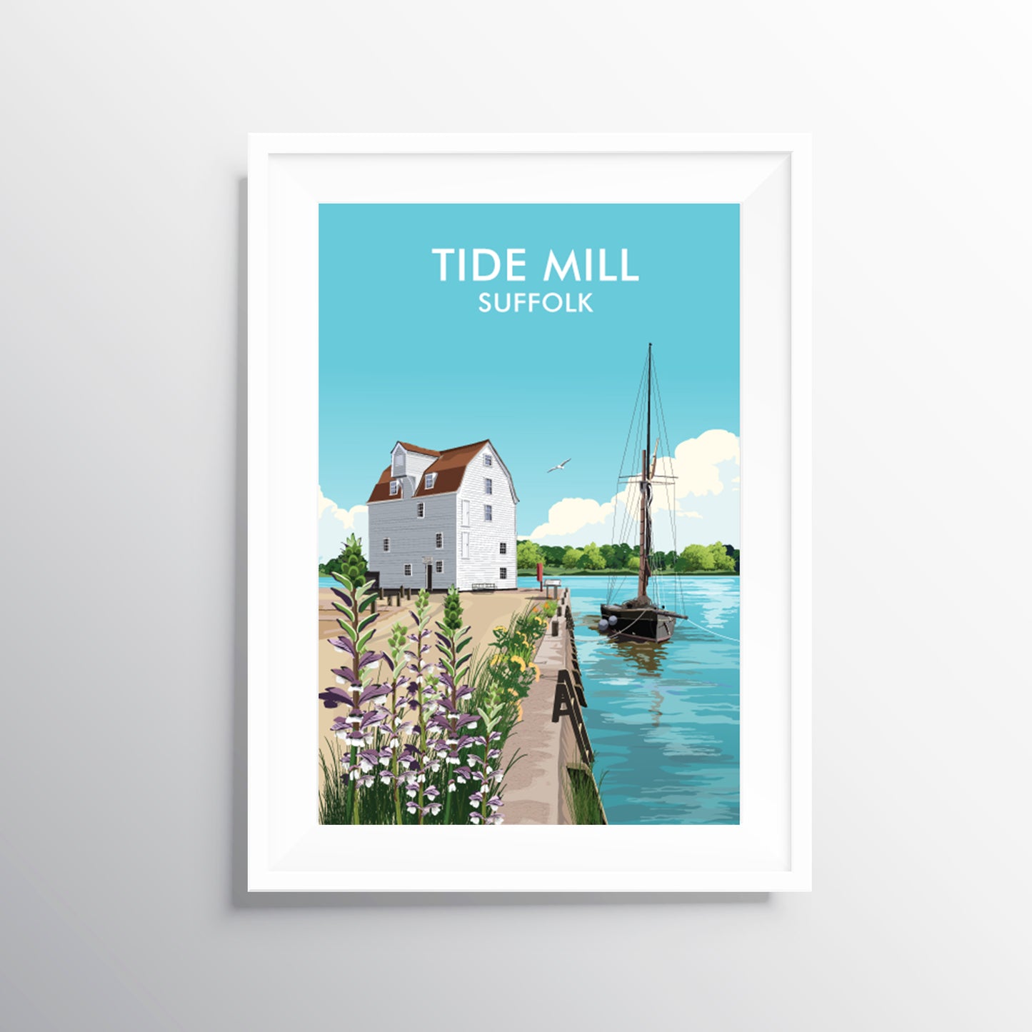 Tide Mill Travel Art Print