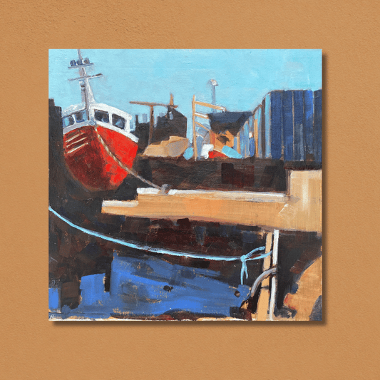 Behind the cockle sheds Original painting