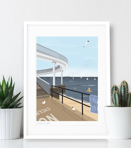Old Leigh's Gypsy Bridge Poster Print