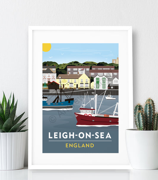 Old Leigh Poster print