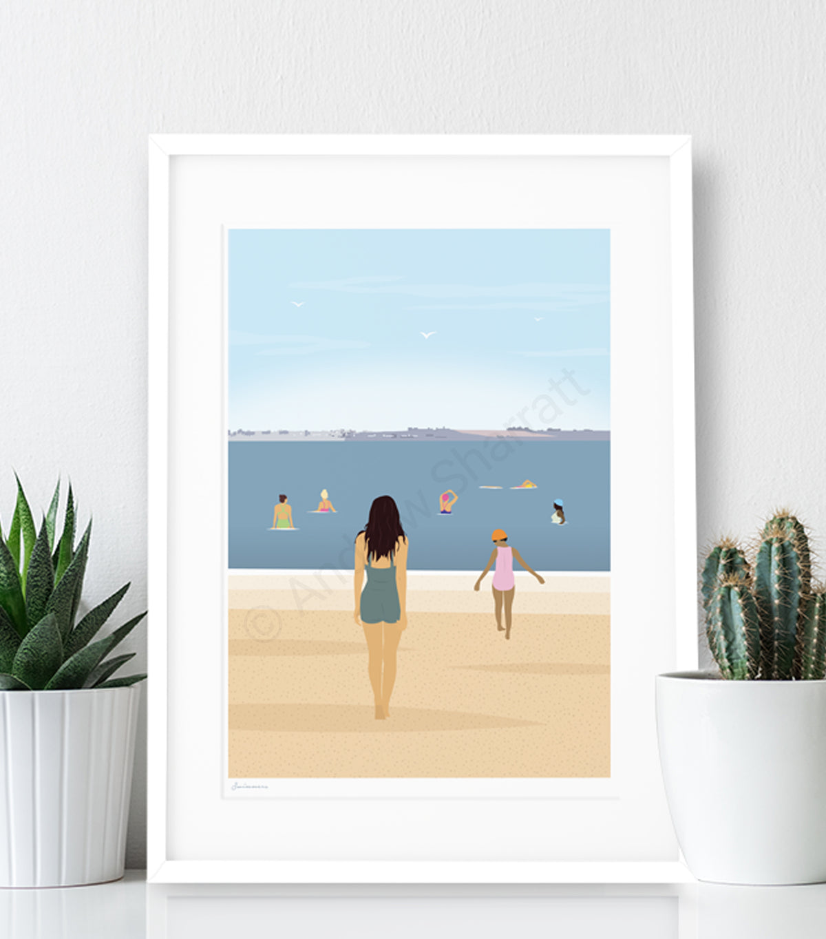 Thorpe Bay Swimmers Poster Print