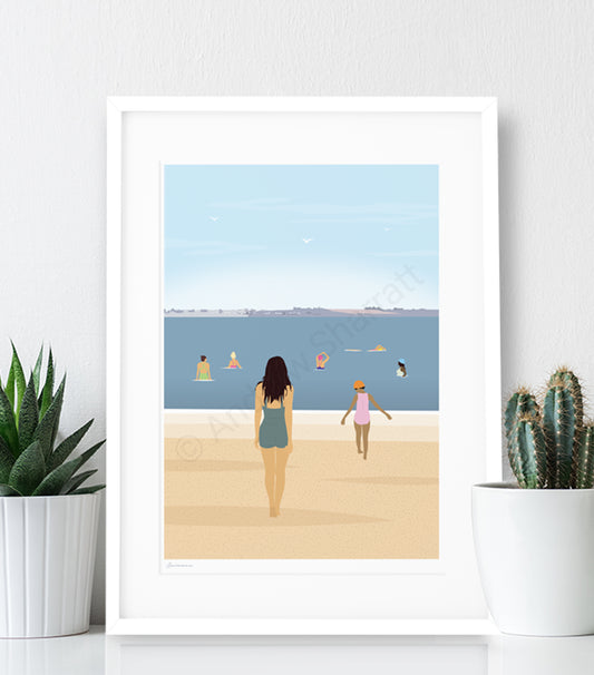 Thorpe Bay Swimmers Poster Print