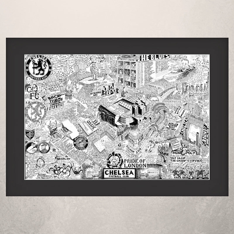 Introduction To Chelsea Chelsea FC Illustrated History print – Made in Essex