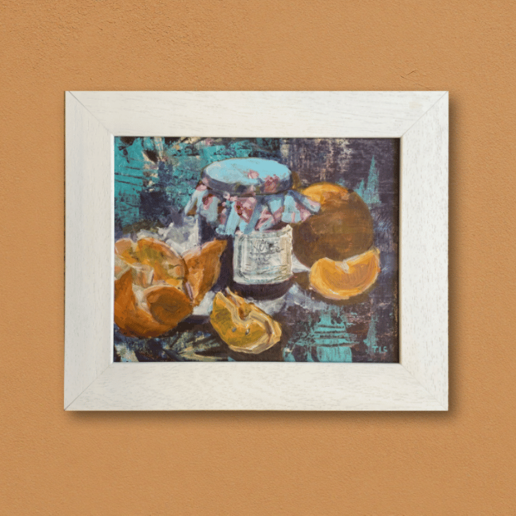 Still life with strawberry jam - Original painting