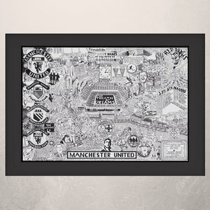 Manchester United FC Illustrated History print