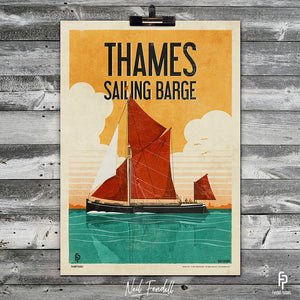 Thames Sailing Barge Poster