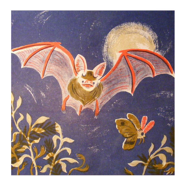 Bat Risograph Print