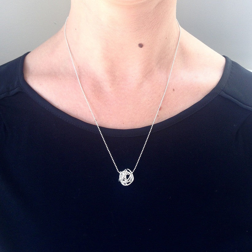 Wire Ball pendant necklace