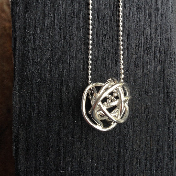 Wire Ball pendant necklace