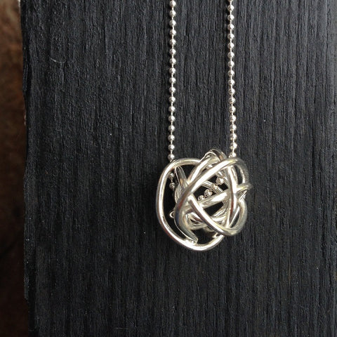 Wire Ball pendant necklace
