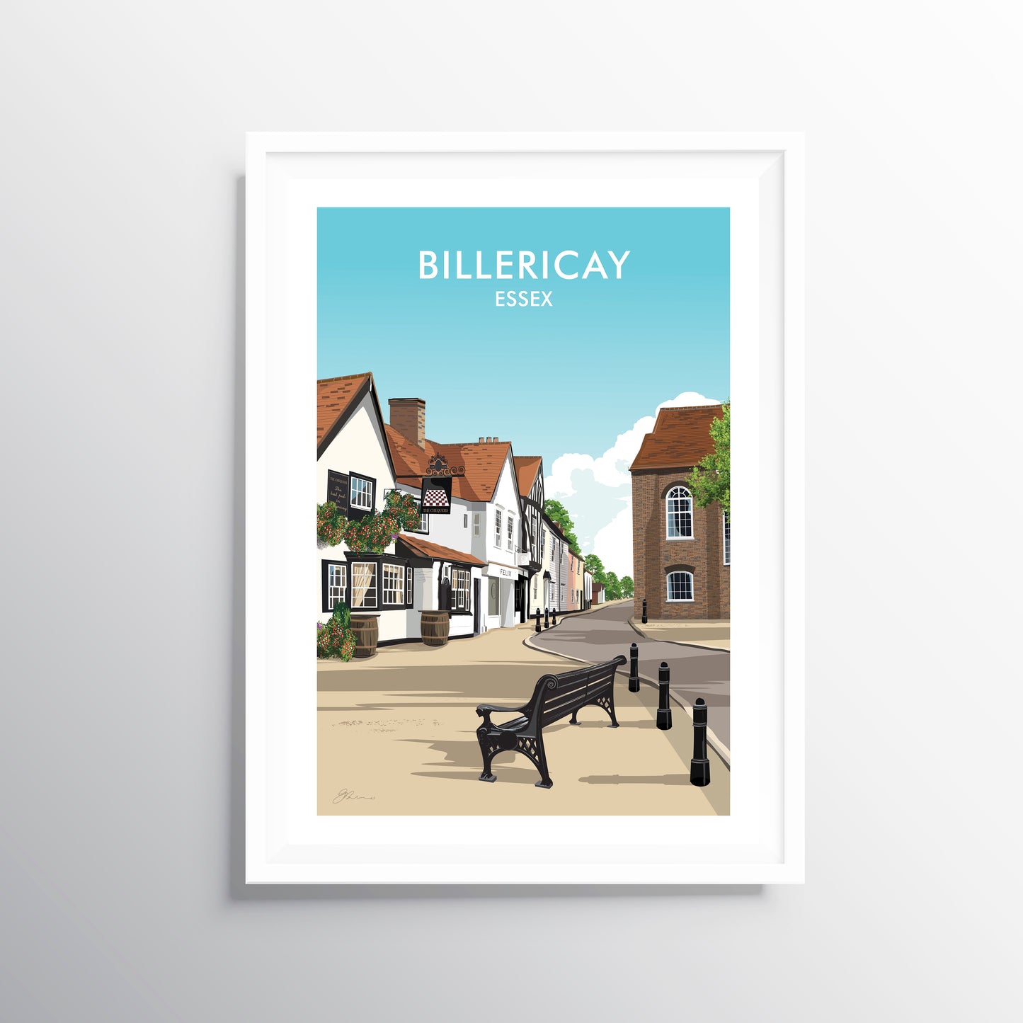 Billericay Travel Art Print