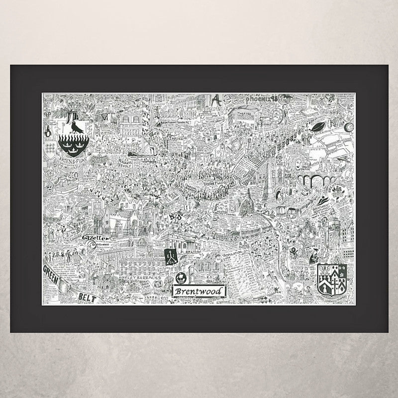 Brentwood Illustrated History print
