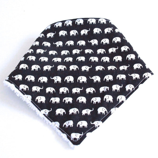 Bandana Dribble Bib - Elephant prints