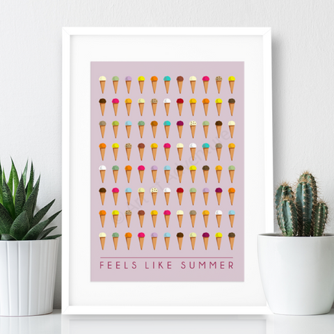 Feels like Summer - Ice creams Print