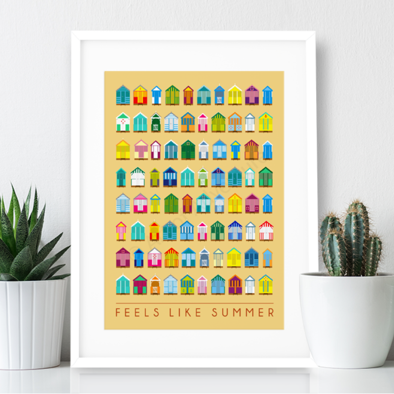 Feels like Summer - Beach Huts Print