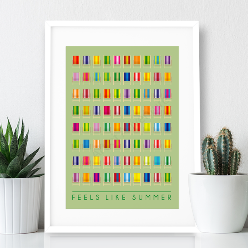 Feels like Summer - Deck chairs Print