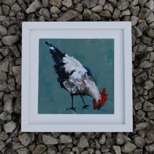 Pecking hen - Original painting