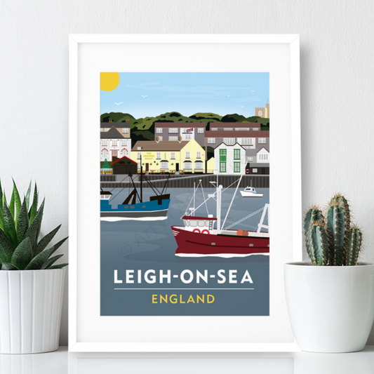 Old Leigh Poster print