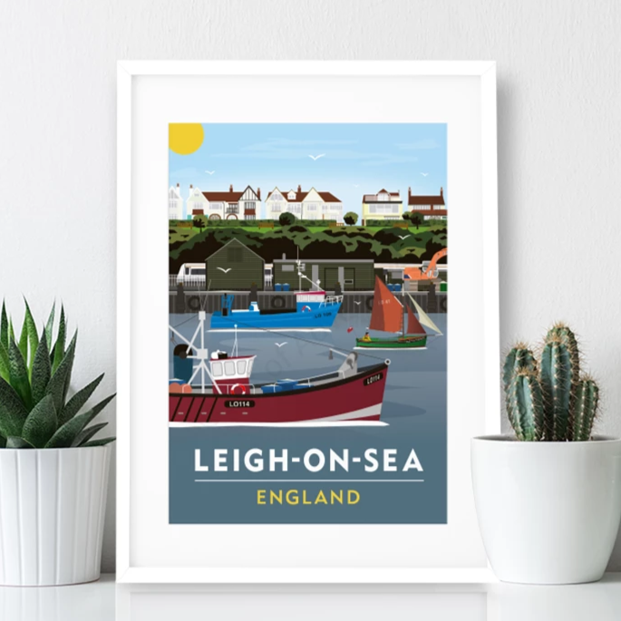 Cockle Sheds Poster print