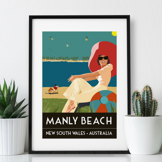 Manly Beach Poster Print