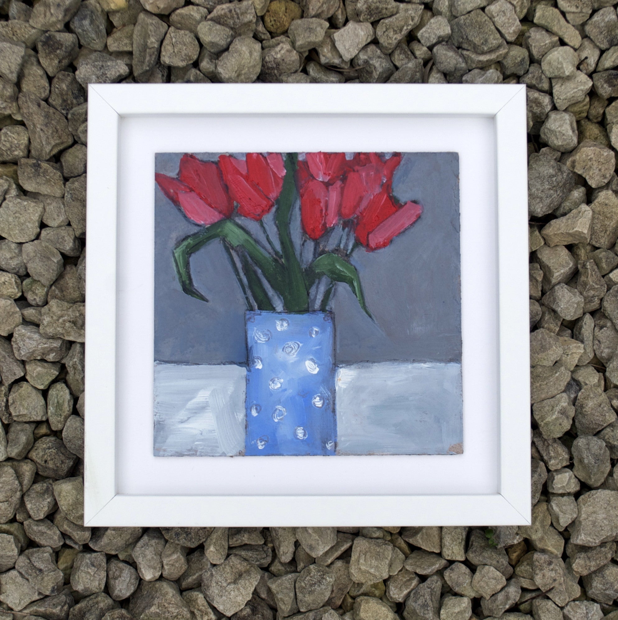 Red tulips - Original painting