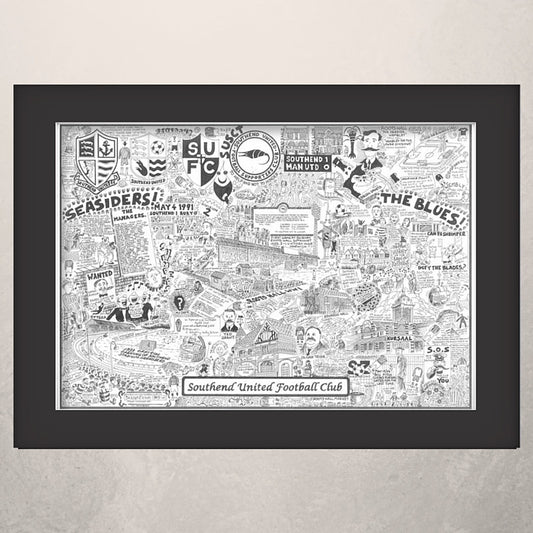 Southend United Football Club Illustrated History print
