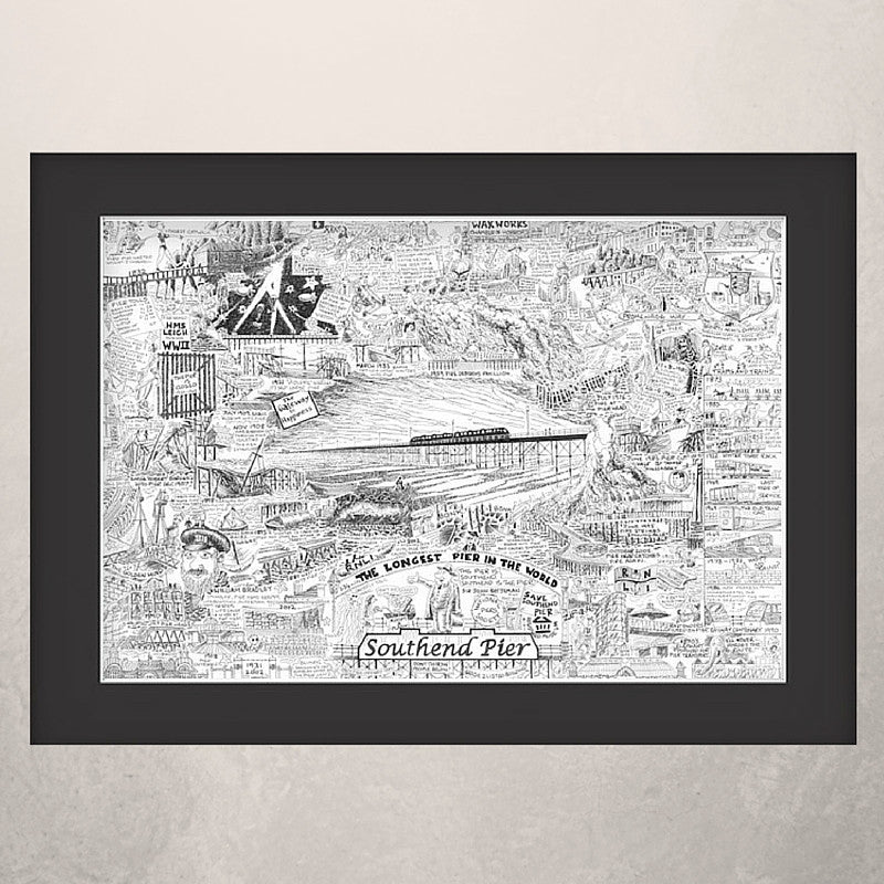 Southend Pier Illustrated History print