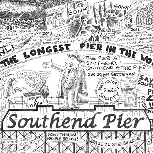 Southend Pier Illustrated History print
