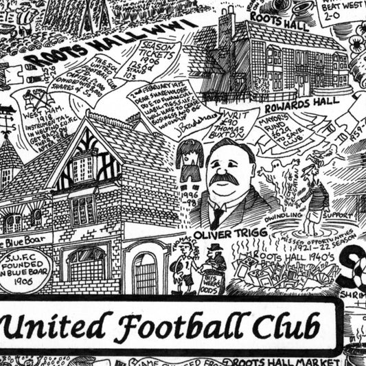 Southend United Football Club Illustrated History print