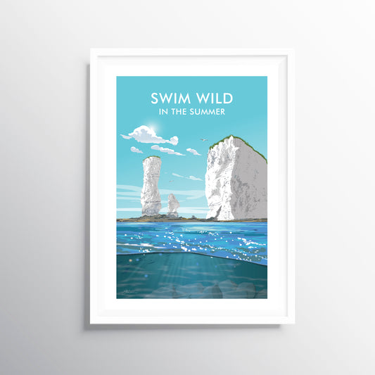 Swim Wild Travel Art Print