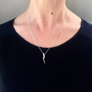 Lightening bolt pendant necklace