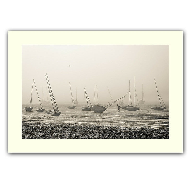 Misty masts print