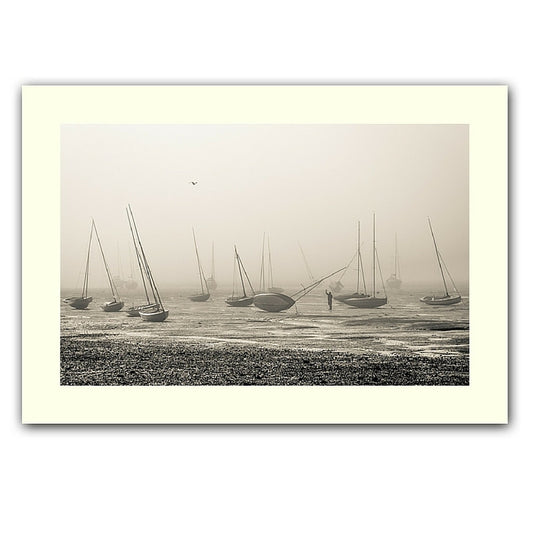 Misty masts print