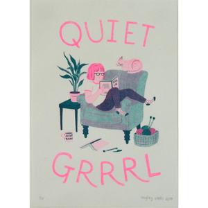 Quiet Grrrl Risograph Print