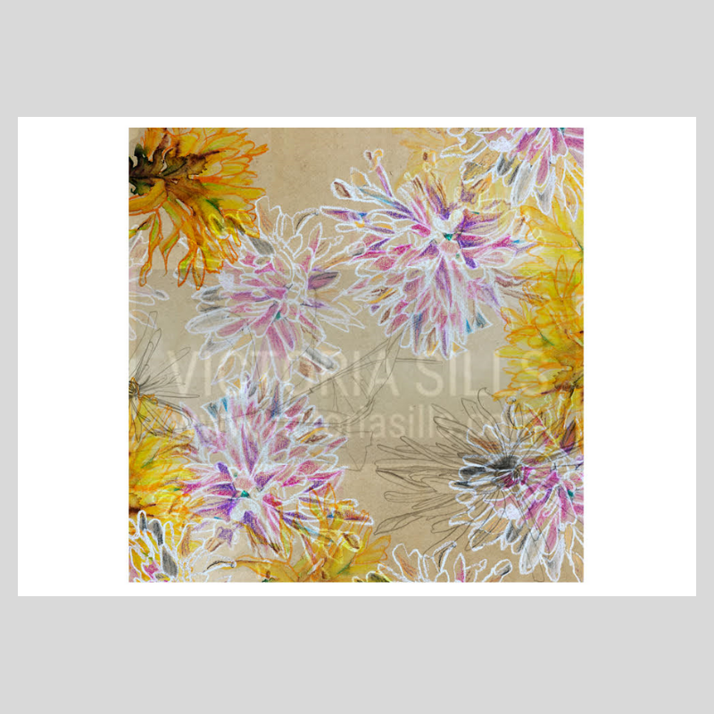 Chrysanths Giclée Print