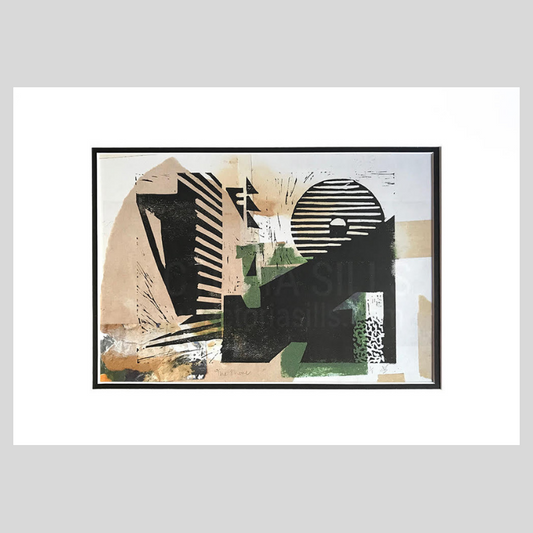 The Shore Lino/Mixed Media Artwork