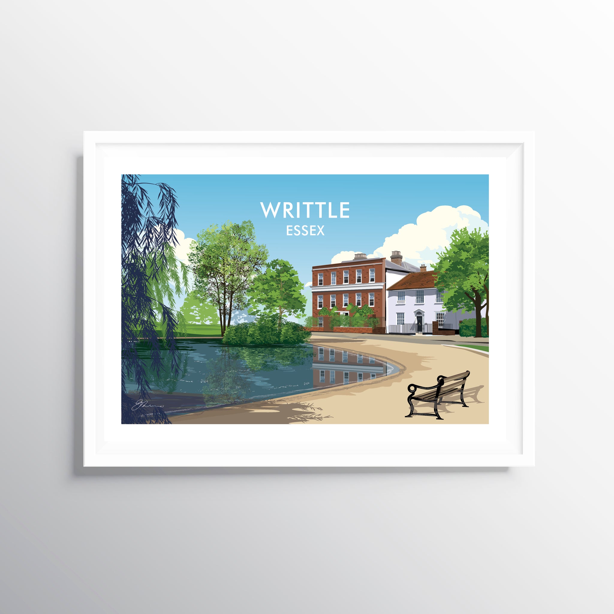 'Writtle' Travel Art Print
