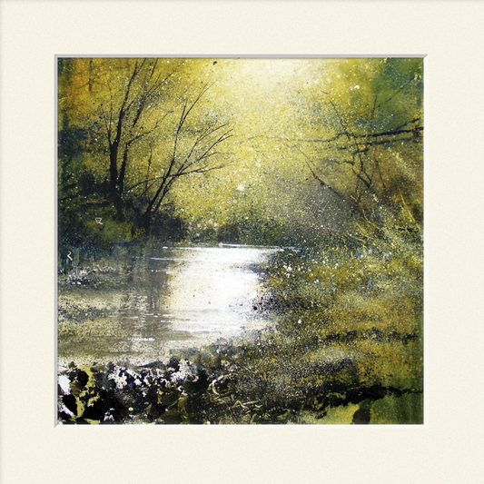 Warm day on the river print